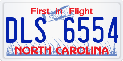 NC license plate DLS6554