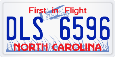 NC license plate DLS6596