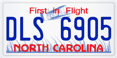 NC license plate DLS6905