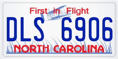 NC license plate DLS6906