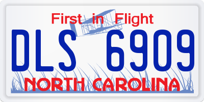 NC license plate DLS6909