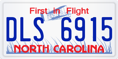NC license plate DLS6915