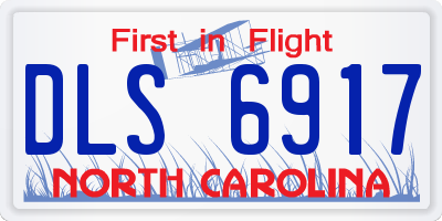NC license plate DLS6917