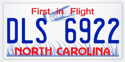 NC license plate DLS6922