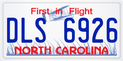 NC license plate DLS6926