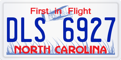 NC license plate DLS6927
