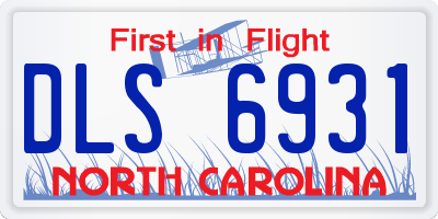 NC license plate DLS6931