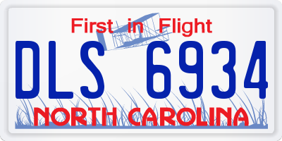 NC license plate DLS6934