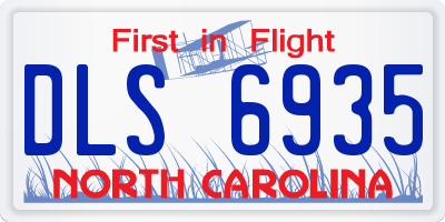 NC license plate DLS6935
