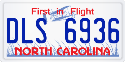 NC license plate DLS6936