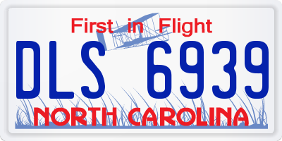 NC license plate DLS6939