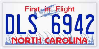 NC license plate DLS6942