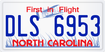NC license plate DLS6953