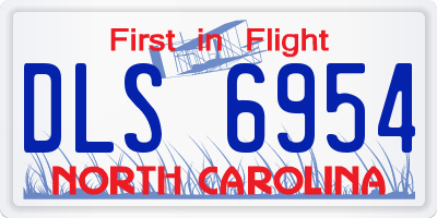 NC license plate DLS6954
