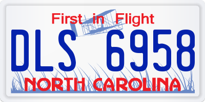 NC license plate DLS6958