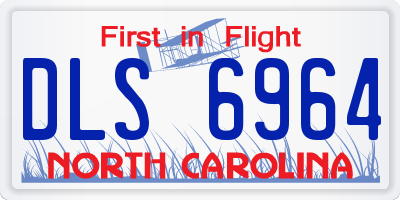 NC license plate DLS6964