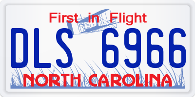 NC license plate DLS6966