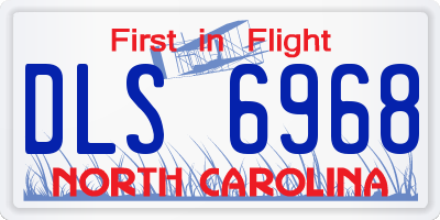 NC license plate DLS6968
