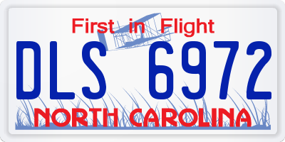 NC license plate DLS6972