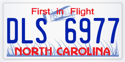 NC license plate DLS6977