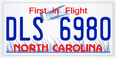 NC license plate DLS6980