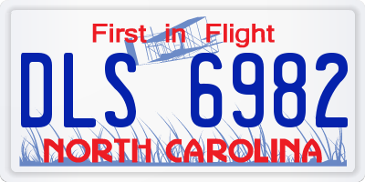 NC license plate DLS6982