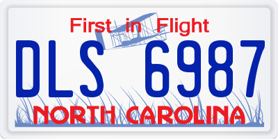 NC license plate DLS6987