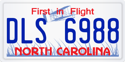 NC license plate DLS6988