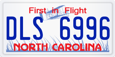NC license plate DLS6996