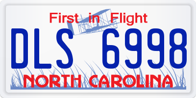 NC license plate DLS6998