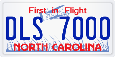 NC license plate DLS7000