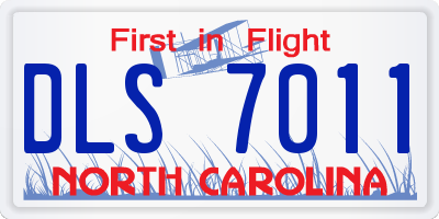 NC license plate DLS7011