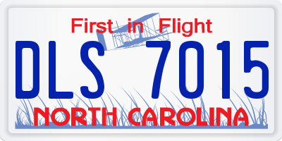 NC license plate DLS7015