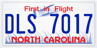 NC license plate DLS7017