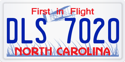 NC license plate DLS7020