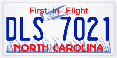 NC license plate DLS7021