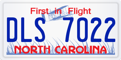 NC license plate DLS7022