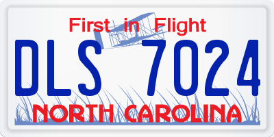 NC license plate DLS7024