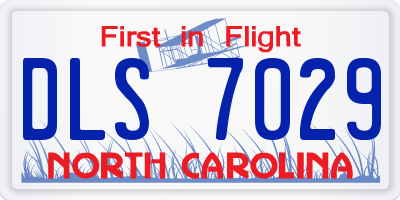 NC license plate DLS7029