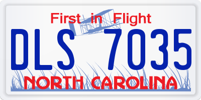 NC license plate DLS7035