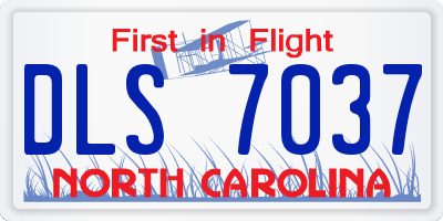 NC license plate DLS7037