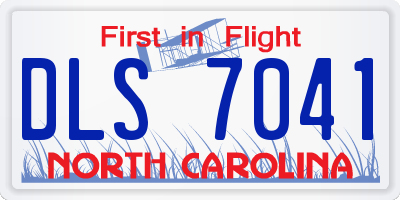NC license plate DLS7041