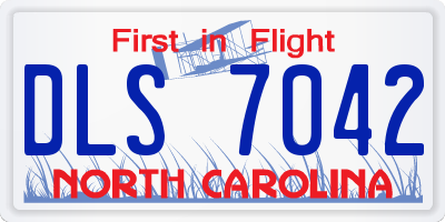 NC license plate DLS7042
