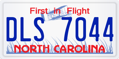 NC license plate DLS7044