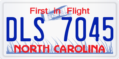 NC license plate DLS7045