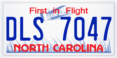 NC license plate DLS7047