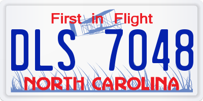 NC license plate DLS7048