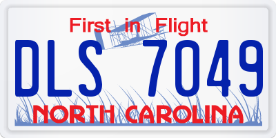 NC license plate DLS7049