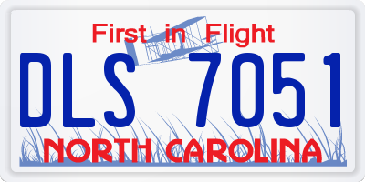 NC license plate DLS7051