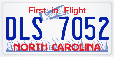 NC license plate DLS7052
